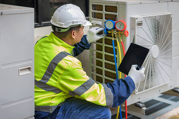 Professional Hvac technician working in Westdale, NY